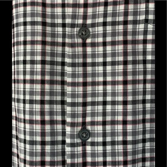 John Varvatos Men’s Medium Long Sleeve Shirt Checkered - Picture 5 of 13